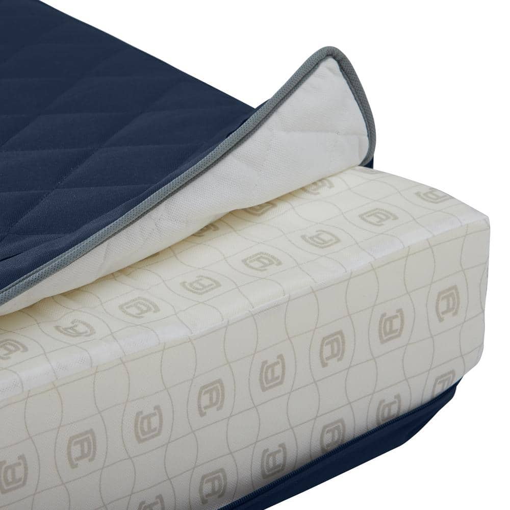 Montlake FadeSafe Navy Quilted Outdoor Settee Cushion, 54"W x 18"D x 3"H