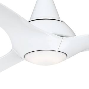 Tidal Breeze 60 in. LED White Ceiling Fan with Light Kit and Remote Control works with Google and Alexa