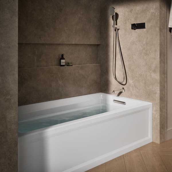 Archer 72 in. x 36 in. Soaking Bathtub with Right-Hand Drain in White