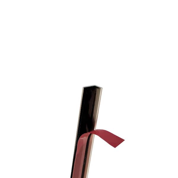 Shiny Gold 12 in. x 0.18 in. Aluminum Peel and Stick Backsplash Tile Edge Trim (10 Piece)