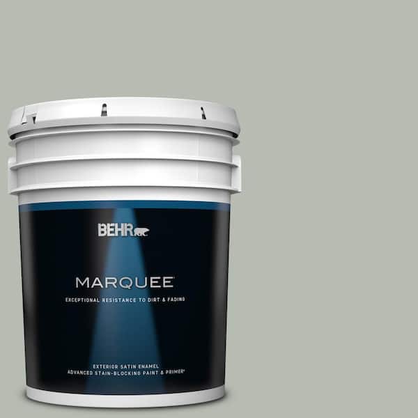 BEHR MARQUEE 5 gal. Home Decorators Collection #HDC-AC-21 Keystone Gray Satin Enamel Exterior Paint & Primer