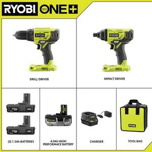 RYOBI - Ryobi 18v ONE+ - Power Tool Combo Kits - Power Tools - The Home ...