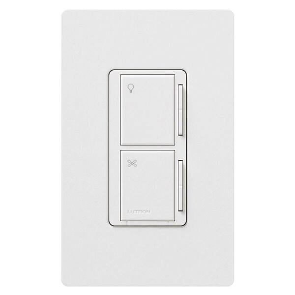 Lutron Maestro Fan Control and Light Dimmer for Incandescent and Halogen, Single-Pole, White