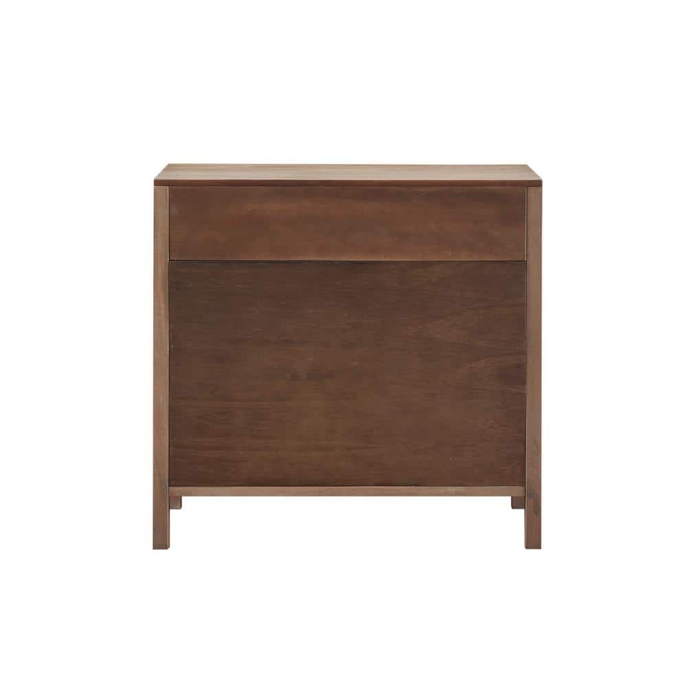 Natural Reclaimed Wood and Cane Webbing Accent Cabinet