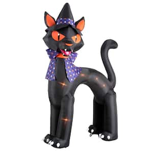 Home Accents Holiday 14 ft. LED AirBlown Archway Black Cat Witch