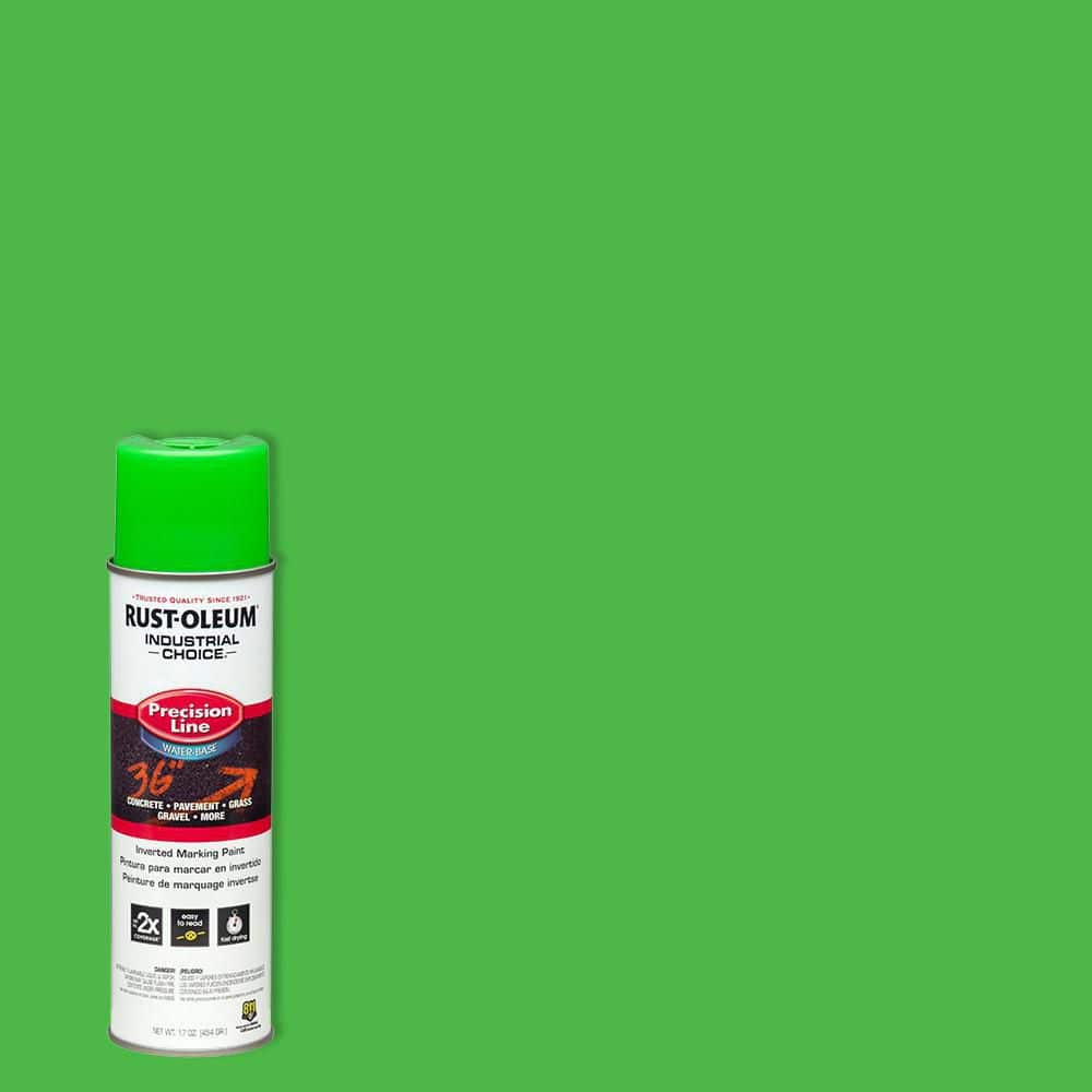 Krylon Industrial Quik-Mark Inverted Fluorescent Safety Green Paint 17 oz  03630