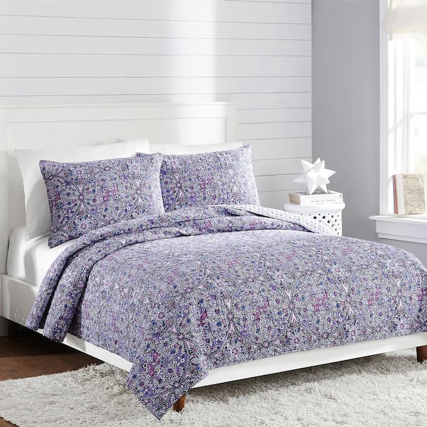 Vera Bradley Kaleidoscope Purple Fullqueen Cotton Quilt A564a18prnde The Home Depot 4948