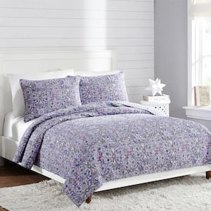 Kaleidoscope Purple Full/Queen Cotton Quilt