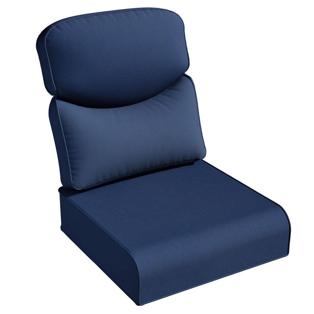 24 in. x 24 in. x 6 in. Smiley 6-Piece Outdoor Patio Replacement Deep Seat Cushion Set for Lounge Chairs in Blue price history on PriceWatchPro