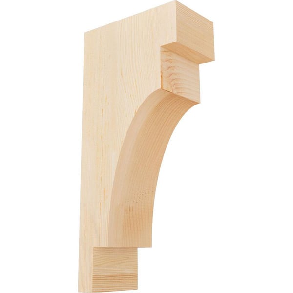 Ekena Millwork 5-1/2 in. x 10 in. x 22 in. Douglas Fir Mediterranean Smooth Corbel