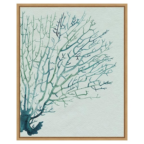 Amanti Art Seaglass Shadow I by Grace Popp 23 in. W x 28 in. H. Canvas Wall Art Print Framed in Brown
