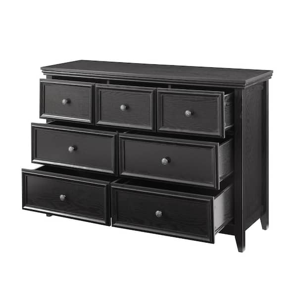 47.25 in. W x 15.75 in. D x 33.66 in. H Bathroom Black Linen Cabinet