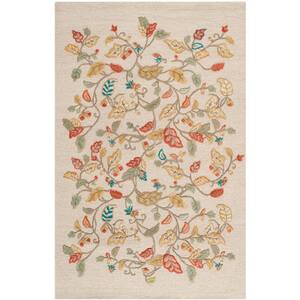 Martha Stewart Persimmon Red 9 ft. x 12 ft. Floral Area Rug