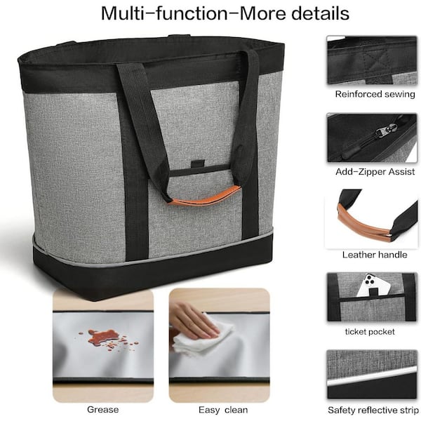 Misopily 42 qt. Insulated Cooler Bag Large Reusable Grocery Tote