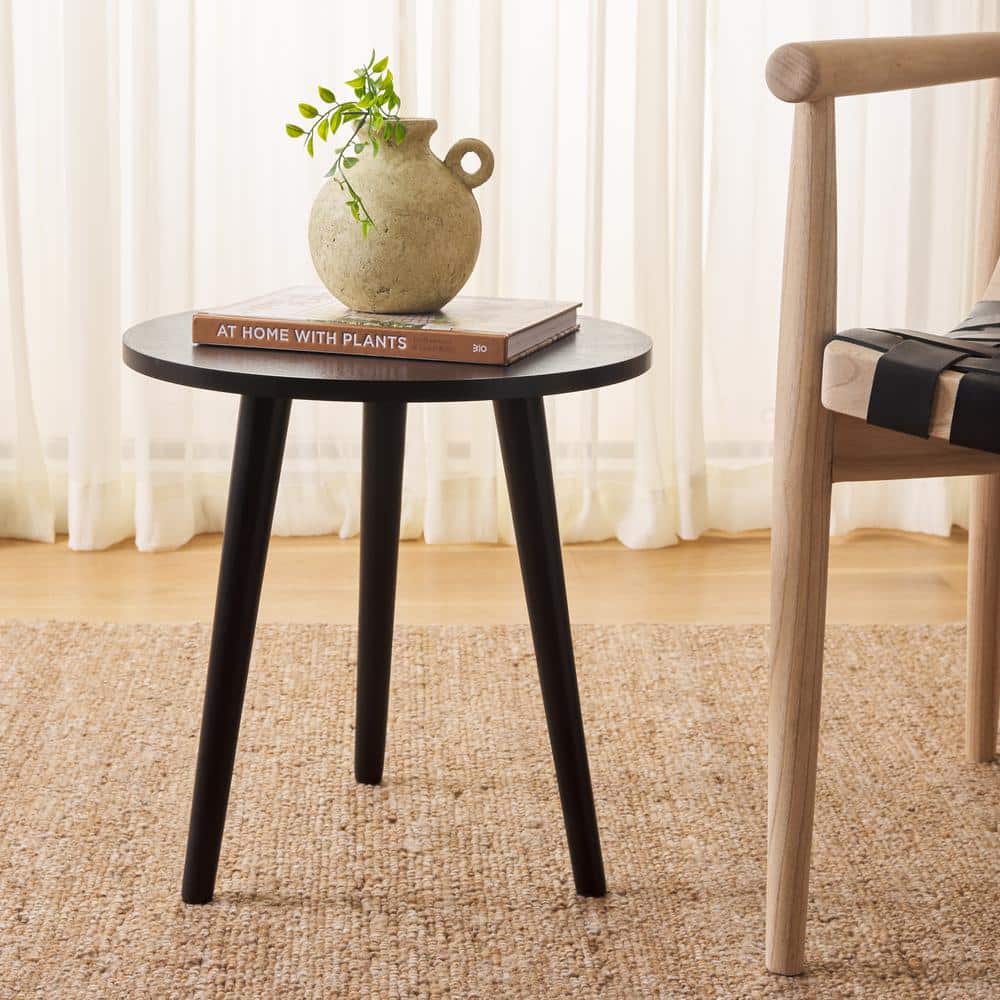 Orion 15.8 in. Black Round Wood End Table price history on PriceWatchPro