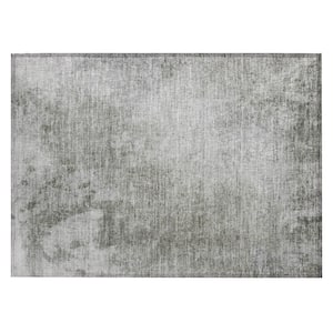 Chantille ACN562 Gray 1 ft. 8 in. x 2 ft. 6 in. Machine Washable Indoor/Outdoor Geometric Area Rug
