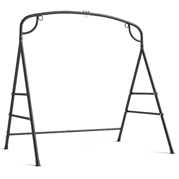 Swing Stand for Porch Heavy-Duty Metal Swing Frame w/ 2 Hanging Rings