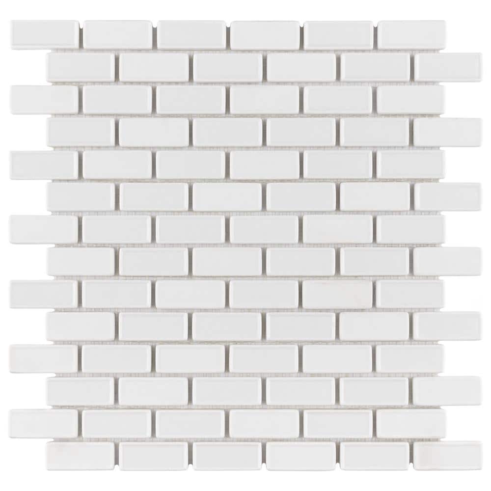 Expressions Recessed Subway White 11-3/4 in. x 12 in. Glass Mosaic Tile (10.0 Sq. Ft. /Case) price history on PriceWatchPro