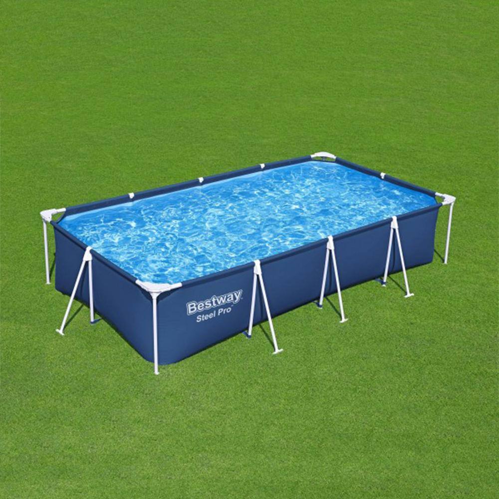 Bestway Steel Pro 13 ft x 32 in Rectangular Above Ground Pool with Filter and Pump