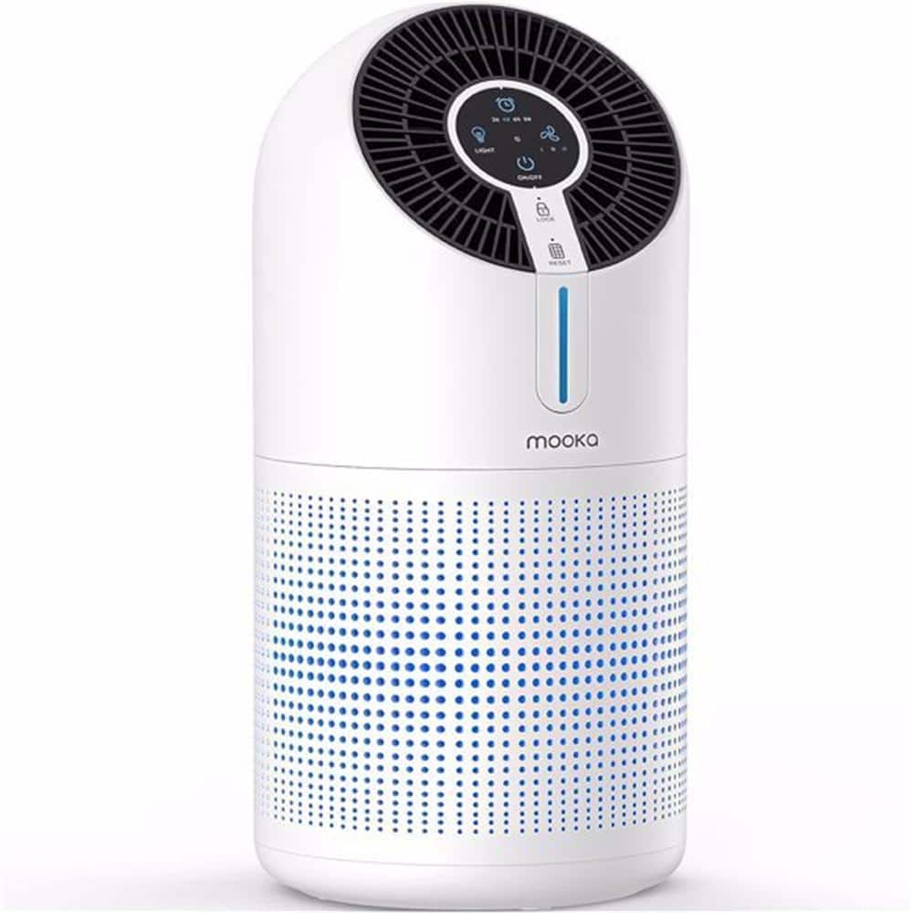 ecozy Air Purifiers for Home Large Room in Bedroom, H13 True HEPA, Portable  21dB Quiet, White