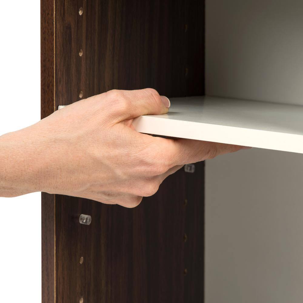 Walnut Brown Adjustable Slim Bookshelf for Space Efficiency