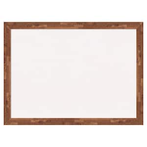Fresco Light Pecan Wood White Corkboard 31 in. x 23 in. Bulletin Board Memo Board