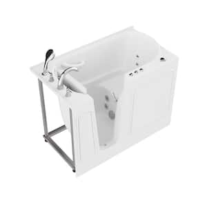 HD Series 52 in. Left Drain Quick Fill Walk-In Whirlpool Bath Tub with Powered Fast Drain in White