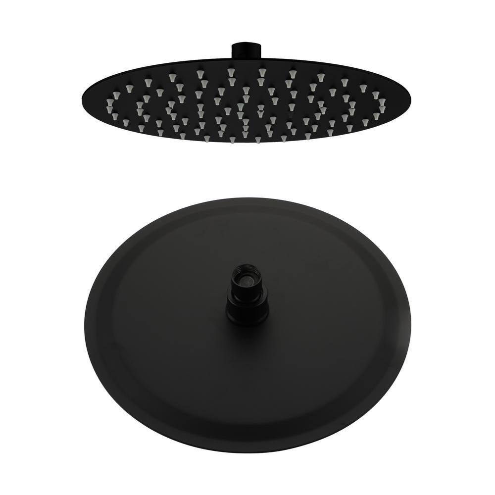 1-Spray Pattern with 2.5 GPM 10 in. Wall Mount Rain Round Fixed Shower Head in Matte Black price history on PriceWatchPro