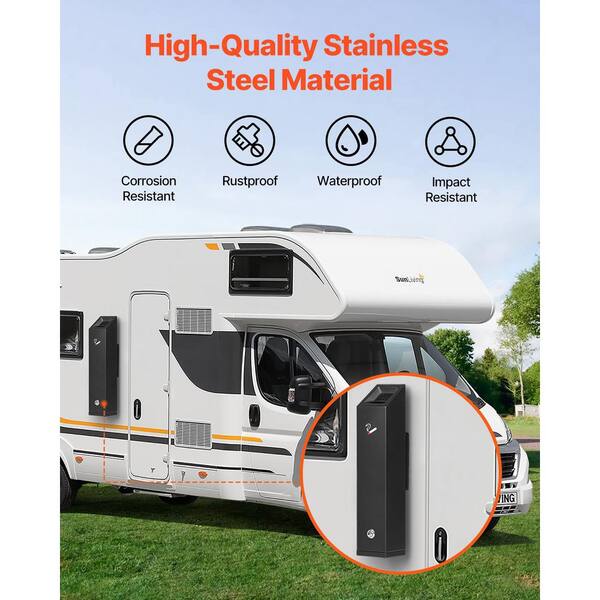 SKYSHALO Cigarette Butt Receptacle, Stainless Steel Cuboid Cigarette Butt  Container Wall Mounted and Weatherproof Outdoor Ashtray 
