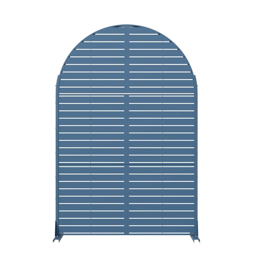 72 in. H x 47 in. W Arched Outdoor Starry Night Blue Galvanized Steel Decorative Garden Fence Privacy Screen price history on PriceWatchPro