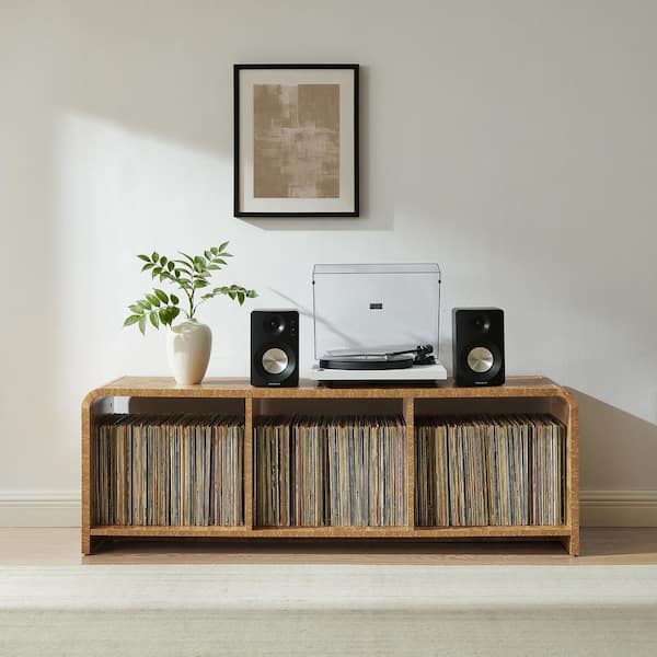 CROSLEY FURNITURE Ingrid Maple Large Record Player Stand With