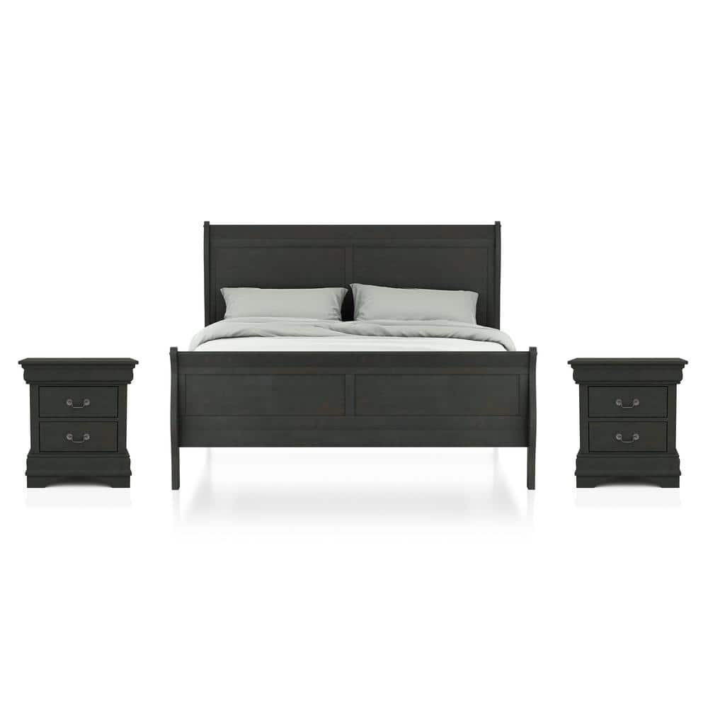 Furniture of America Alarcon 3Piece Gray Queen Bedroom Set