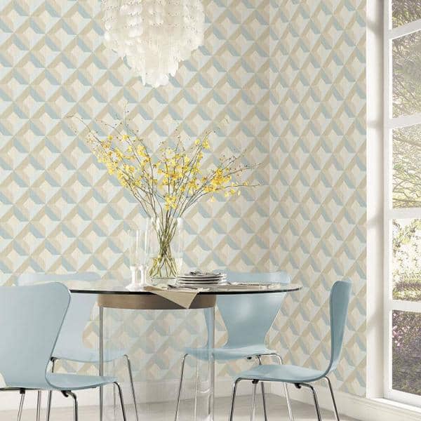 Dimensonal Diamonds Vinyl Roll Wallpaper (Covers 55 sq. ft.)