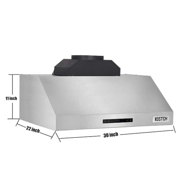 30-in. 1000 CFM Convertible Wall-Mounted Range Hood with LED Lights in Stainless Steel