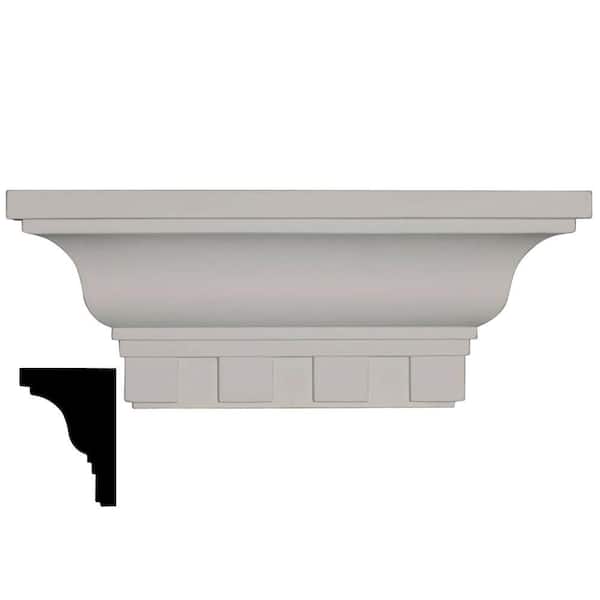 4-1/8 in. x 12 in. x 4-1/2 in. Polyurethane Dentil Shelf