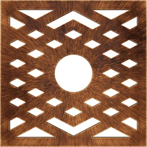 3/4 in. x 22 in. x 22 in. Chevron Architectural Grade PVC Peirced Ceiling Medallion