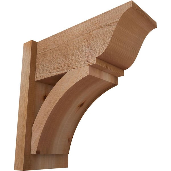 Ekena Millwork 8 in. x 18 in. x 18 in. Thorton Traditional Rough Sawn Western Red Cedar Outlooker
