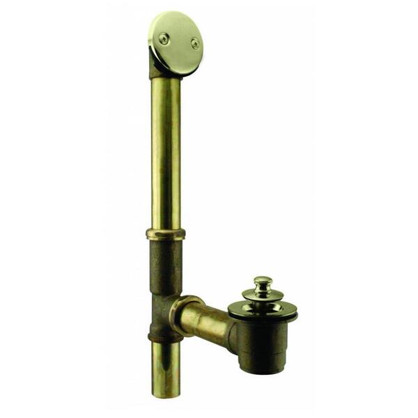 Westbrass 14 in. Brass Bath Waste Drain in Polished Brass D321-01 - The ...