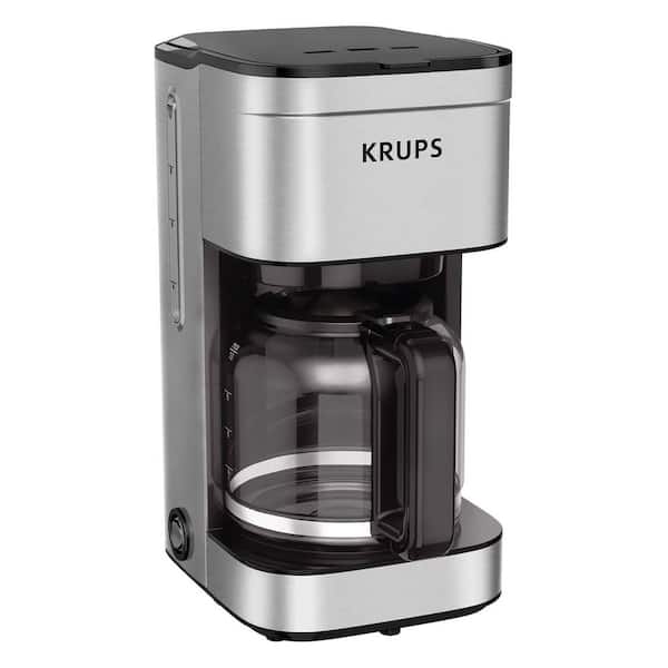 Krups 10-Cup Silver Simply Brew Drip Coffee Maker With Filter KM203D50 -  The Home Depot