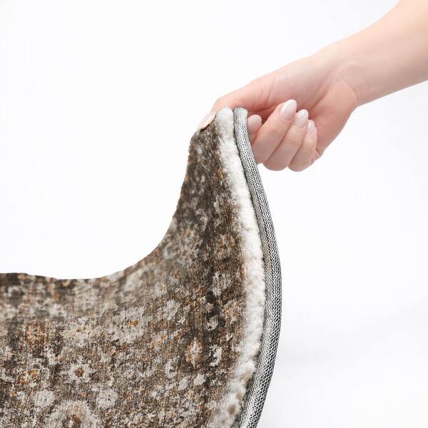 Dream Shag Premium Machine Washable Abstract ADS651 Fudge 10 ft. x 14 ft. Area Rug