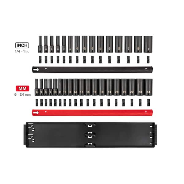 TEKTON SID91203 3/8 in. Drive Deep 6-Point Impact Socket Set, 34-Piece (1/4-1 in, 6 mm - 24 mm) - 2