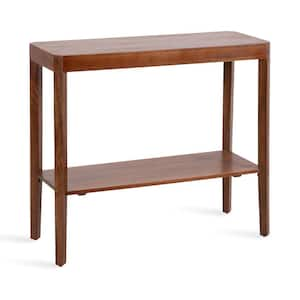 Talcott 36 in. Walnut Brown Rectangle Solid Wood Console Table