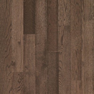 Plano Oak Mocha 3/4 in. Thick x 2-1/4 in. Wide x Varying Length Solid Hardwood Flooring (20 sqft / case)