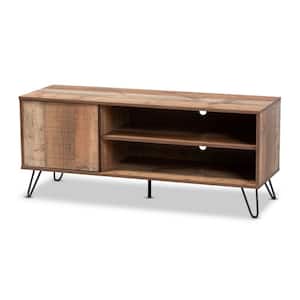 Iver Rustic Oak and Black Modern TV Stand