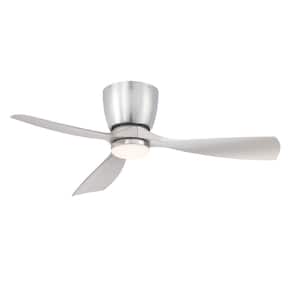 Klinch 44 in. LED Indoor/Outdoor Brushed Nickel Ceiling Fan with Light Kit