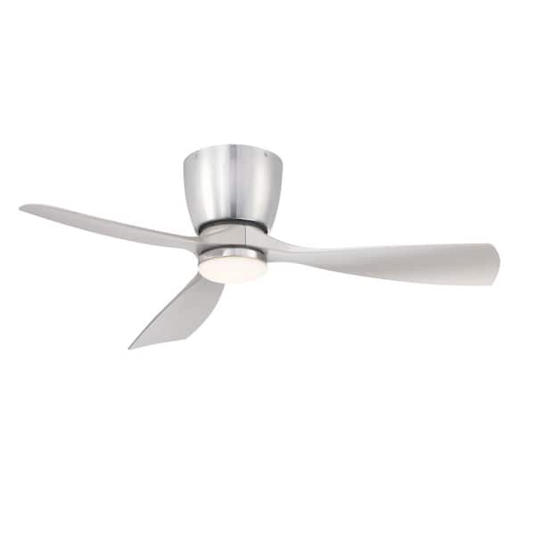 FANIMATION Klinch 44 in. LED Indoor/Outdoor Brushed Nickel Ceiling Fan with Light Kit