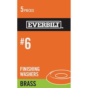 #6 Brass Finishing Washers (5-Pack)