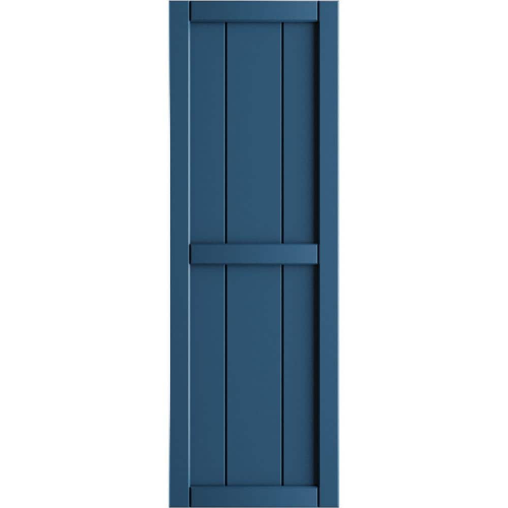 16-1/8 in. x 80 in. True Fit PVC 3-Board Framed Board and Batten Shutters Pair in Sojourn Blue price history on PriceWatchPro