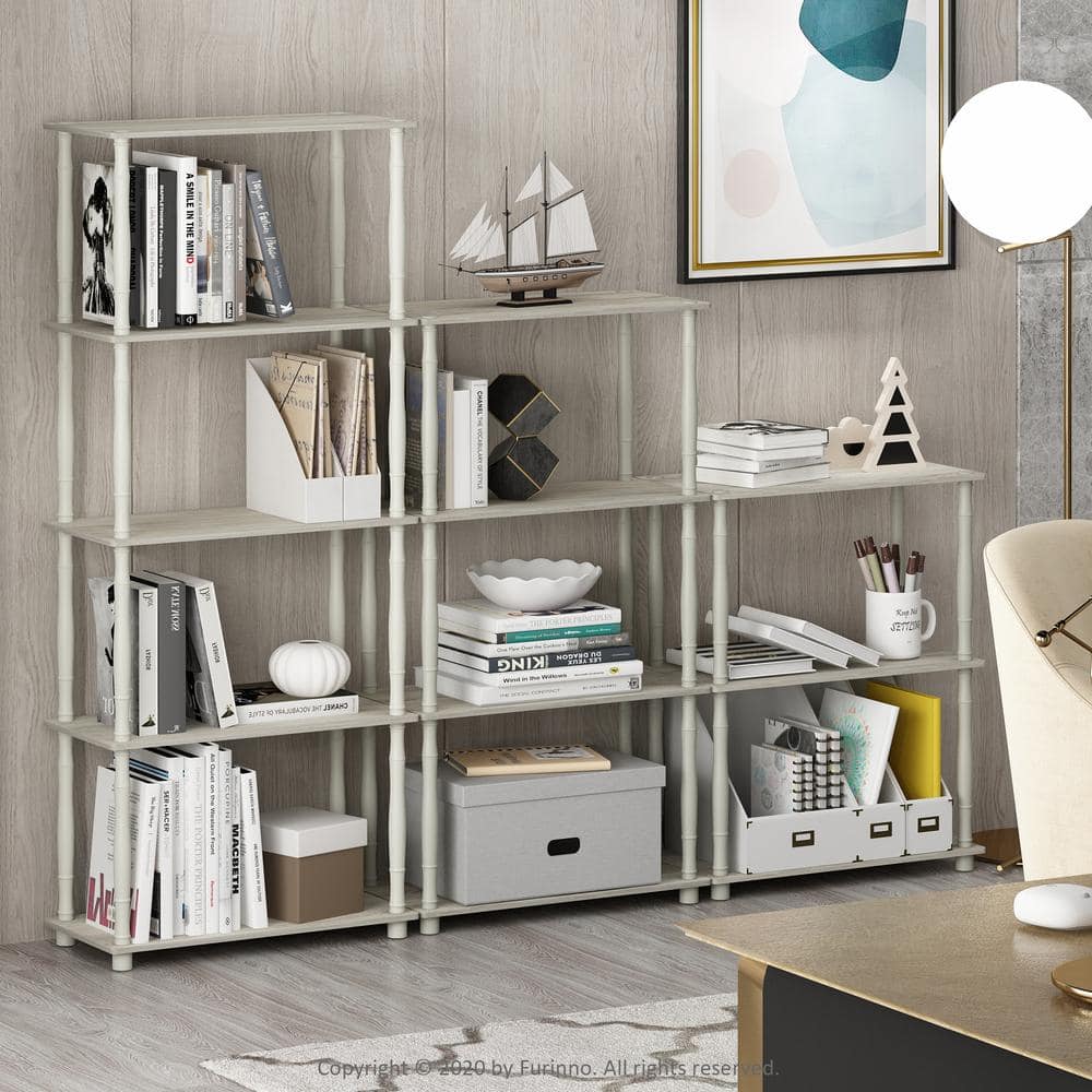 White Laminated 3-Tier Compact Display Shelf