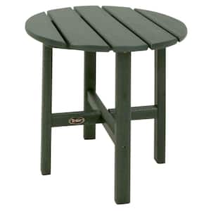 Cape Cod 18 in. Rainforest Canopy Round Plastic Outdoor Patio Side Table